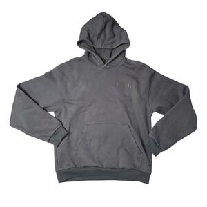 Comfrt Signature Hoodie Mens Large Grey Excellent Fleece Pullover Sweatshirt